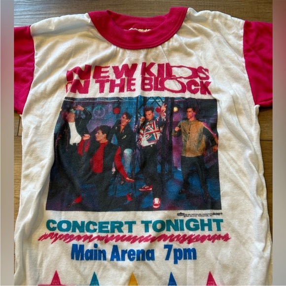 Vintage New Kids On The Block -  Kids Pajamas Nightgown - Red & White - Picture 2 of 8